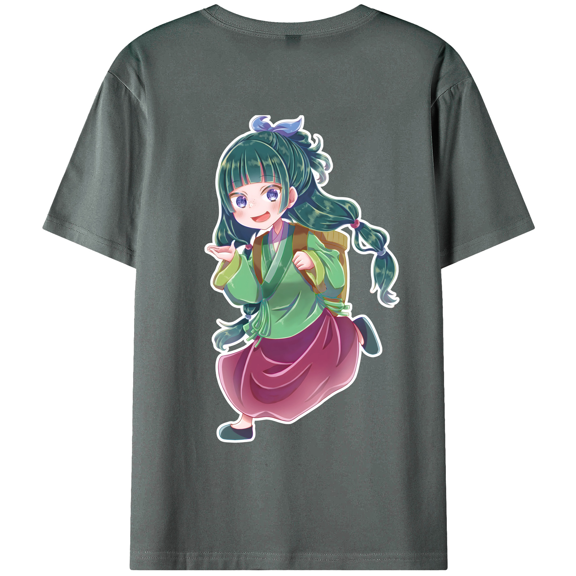 （画像用） 薬屋のひとりごと The Apothecary Diaries 綿100％ メンズ半袖Tシャツ（バックプリント） 通気性